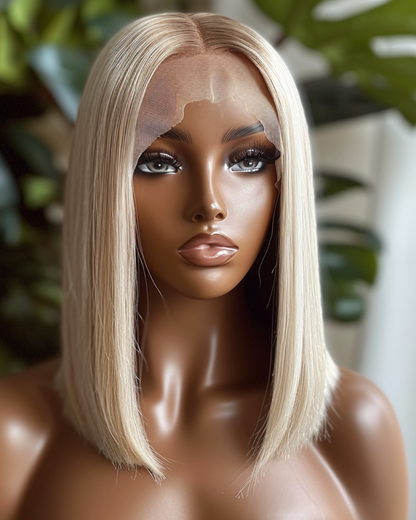 HD Straight Blonde Bob Wig