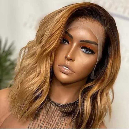 HD Wavy Bob Ombre Honey Wigs